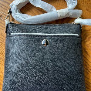 KATE SPADE Black Polly Small Swing Pack Crossbody Purse. BRAND NEW with tags